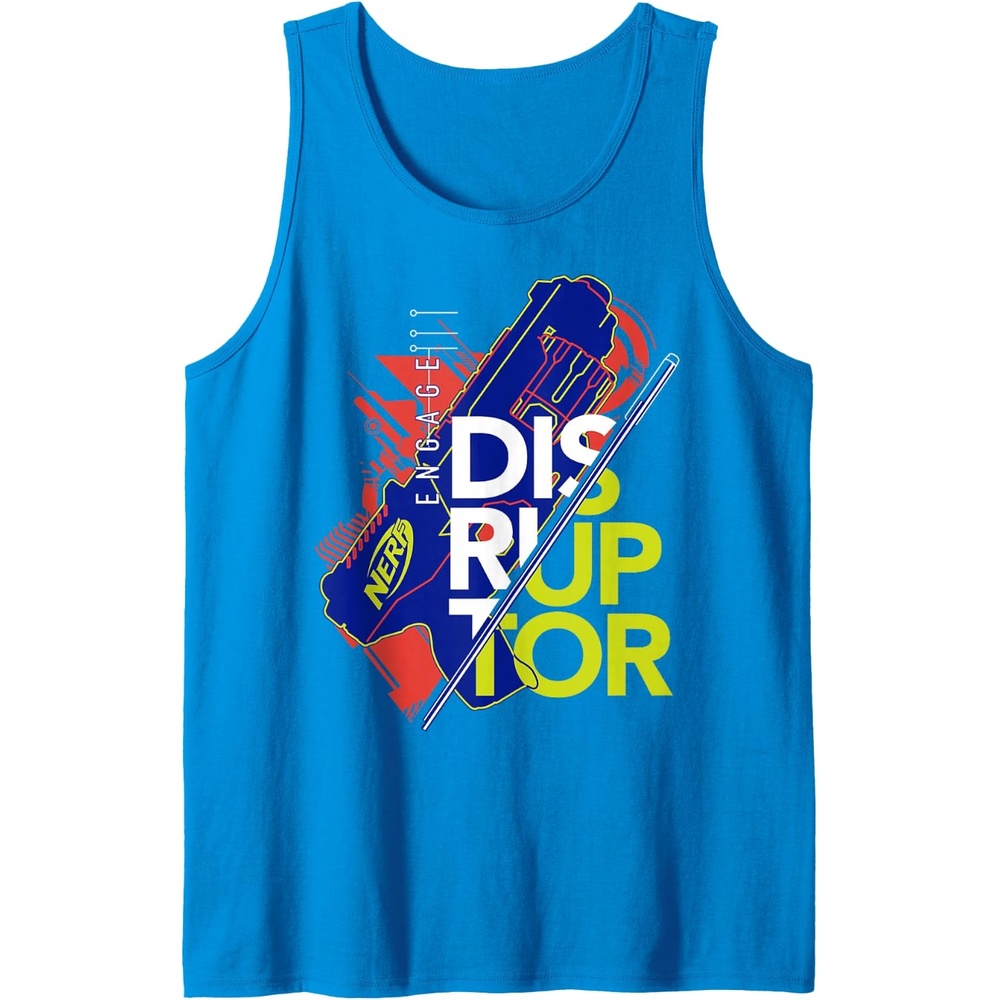 image:imageNerf Engage Disruptor Retro Vintage Text Stack Tank TopSapphire Blue