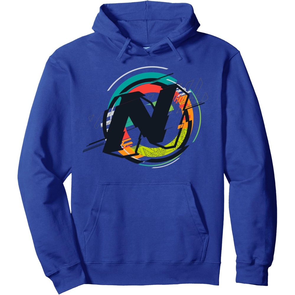image:imageNerf Glitch Color Graphic Logo Pullover HoodieRoyal Blue
