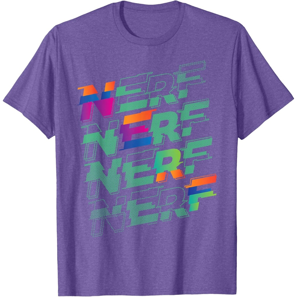 image:imageNerf Glitch Color Logo Stack TShirtPurple Heather