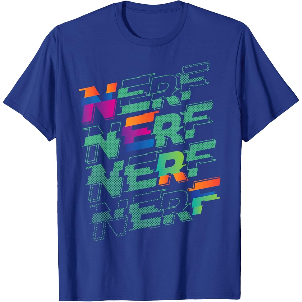 image:imageNerf Glitch Color Logo Stack TShirtRoyal Blue