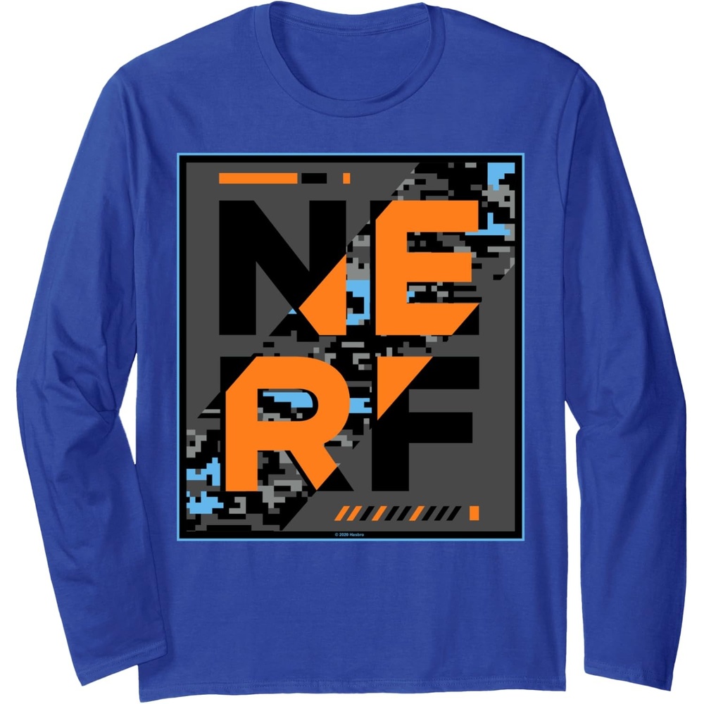 image:imageNerf Glitch Poster Long Sleeve TShirtRoyal Blue