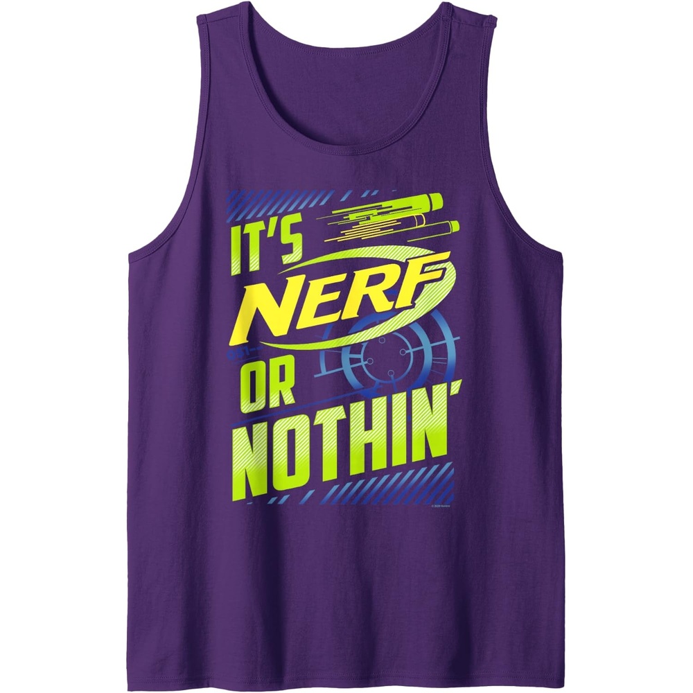 image:imageNerf Its Nerf Or Nothin Retro Bold Logo Tank TopPurple