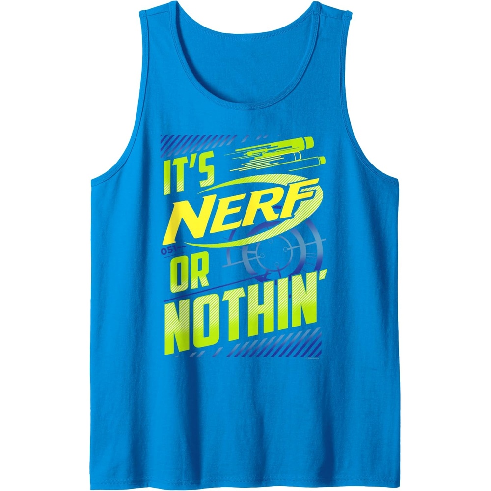 image:imageNerf Its Nerf Or Nothin Retro Bold Logo Tank TopSapphire Blue