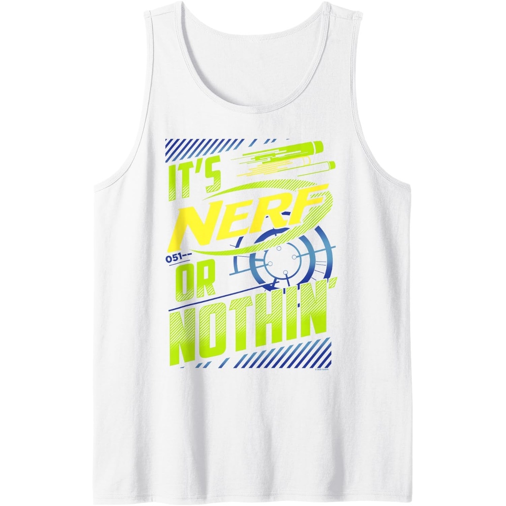 image:imageNerf Its Nerf Or Nothin Retro Bold Logo Tank TopWhite