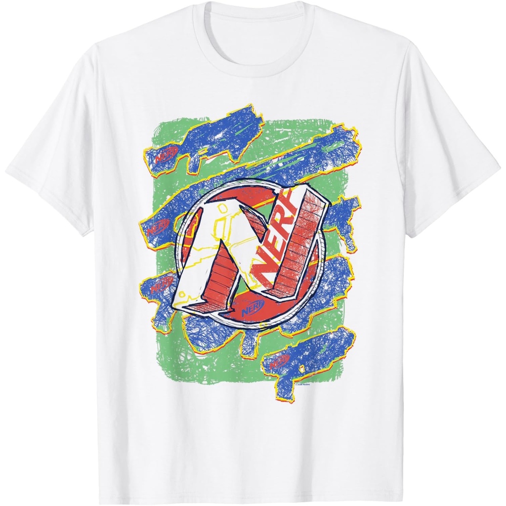 image:imageNerf Logo Blaster Scribbles TShirtWhite