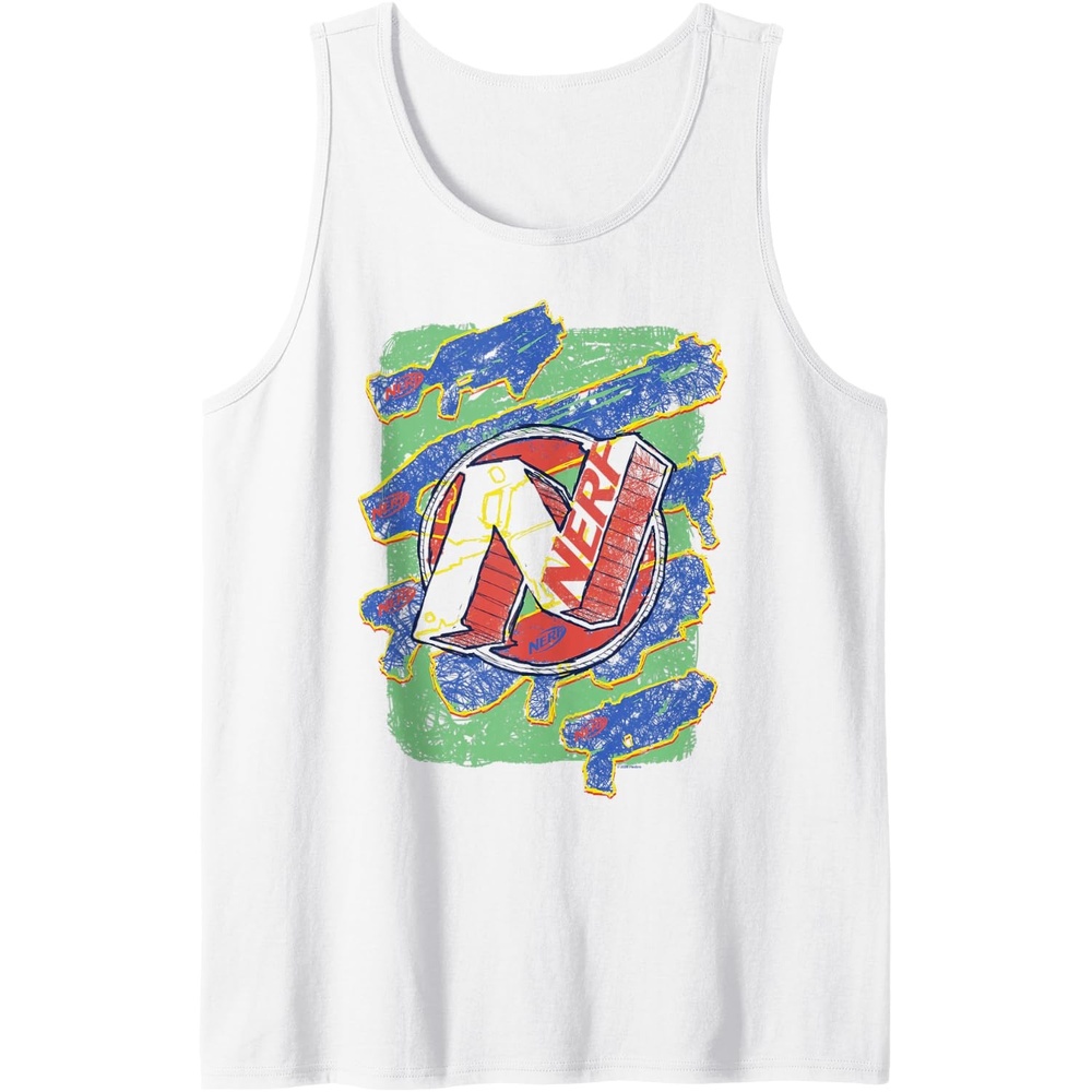 image:imageNerf Logo Blaster Scribbles Tank TopWhite