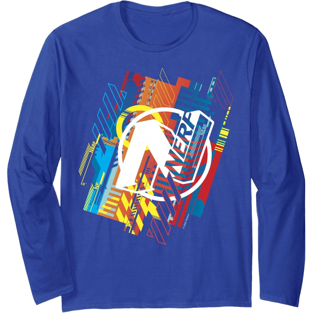 image:imageNerf N Glitched Logo Long Sleeve TShirtRoyal Blue