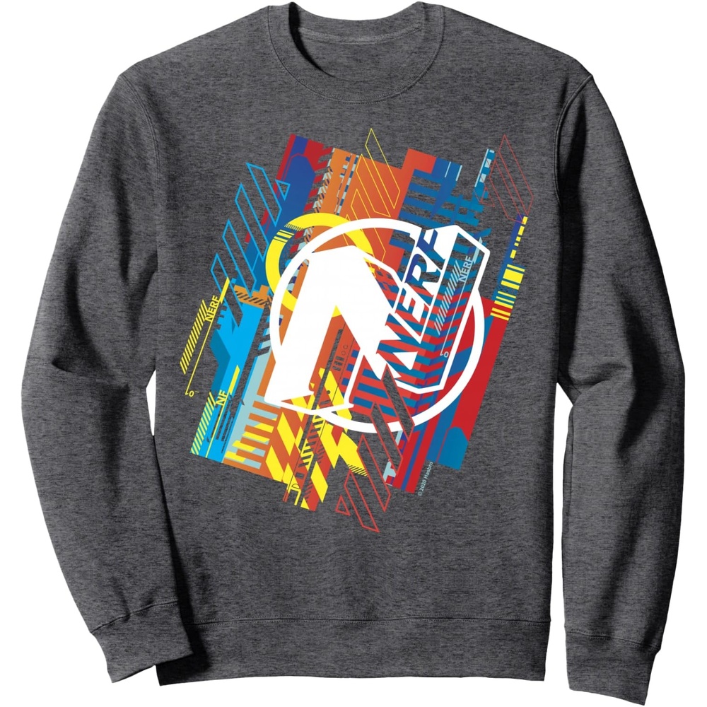 image:imageNerf N Glitched Logo SweatshirtDark Heather Grey
