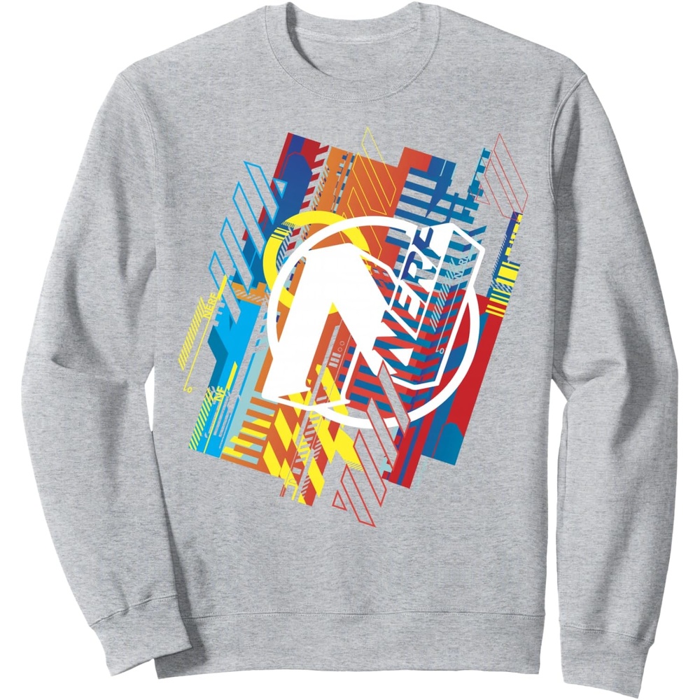 image:imageNerf N Glitched Logo SweatshirtHeather Grey