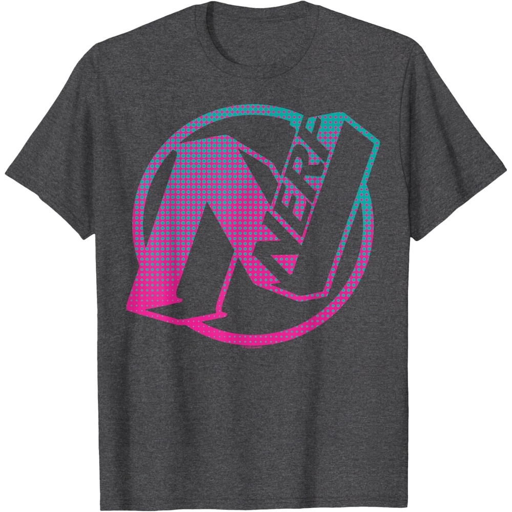 image:imageNerf N Gradient Comic Style Logo TShirtDark Heather Grey