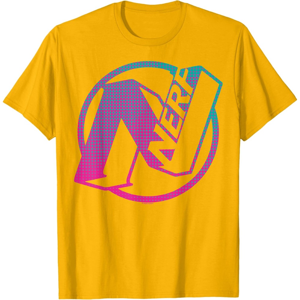 image:imageNerf N Gradient Comic Style Logo TShirtGolden Yellow