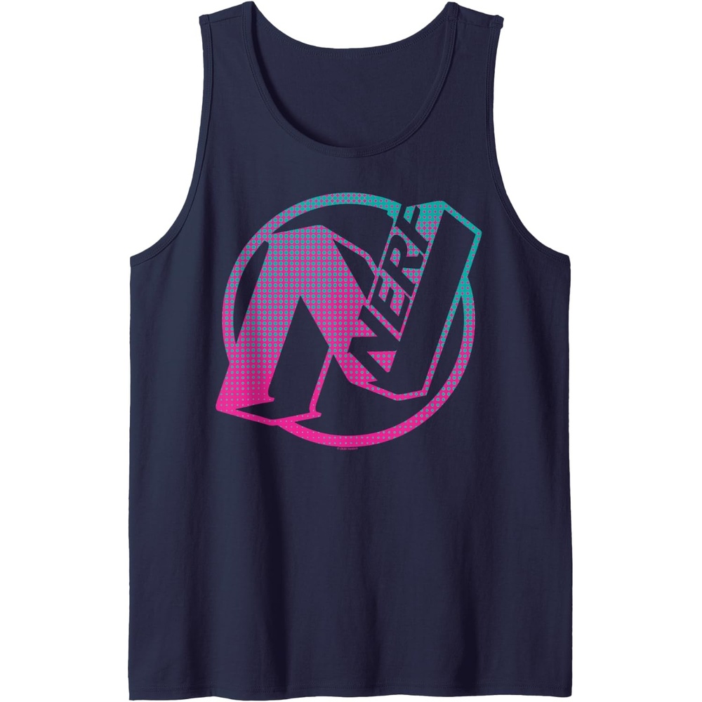 image:imageNerf N Gradient Comic Style Logo Tank TopNavy Blue
