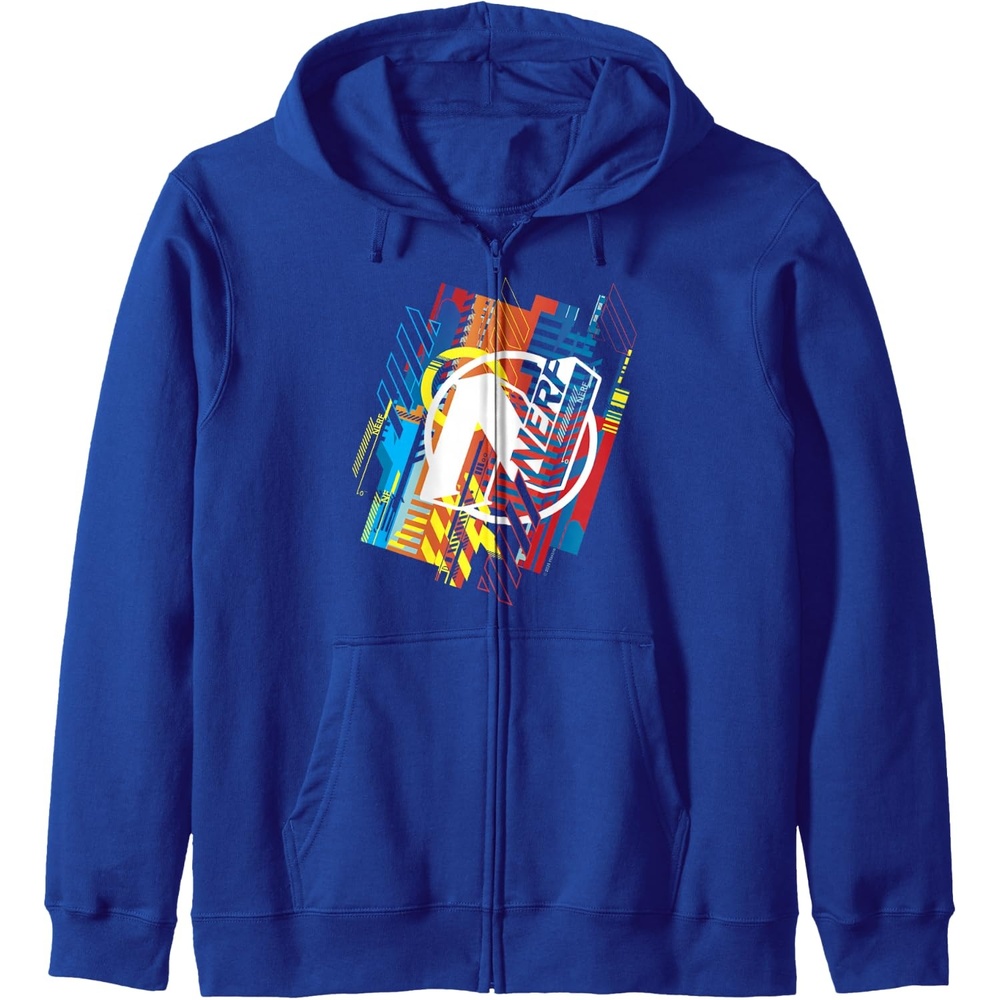 image:imageNerf N Logo Glitched Zip HoodieRoyal Blue