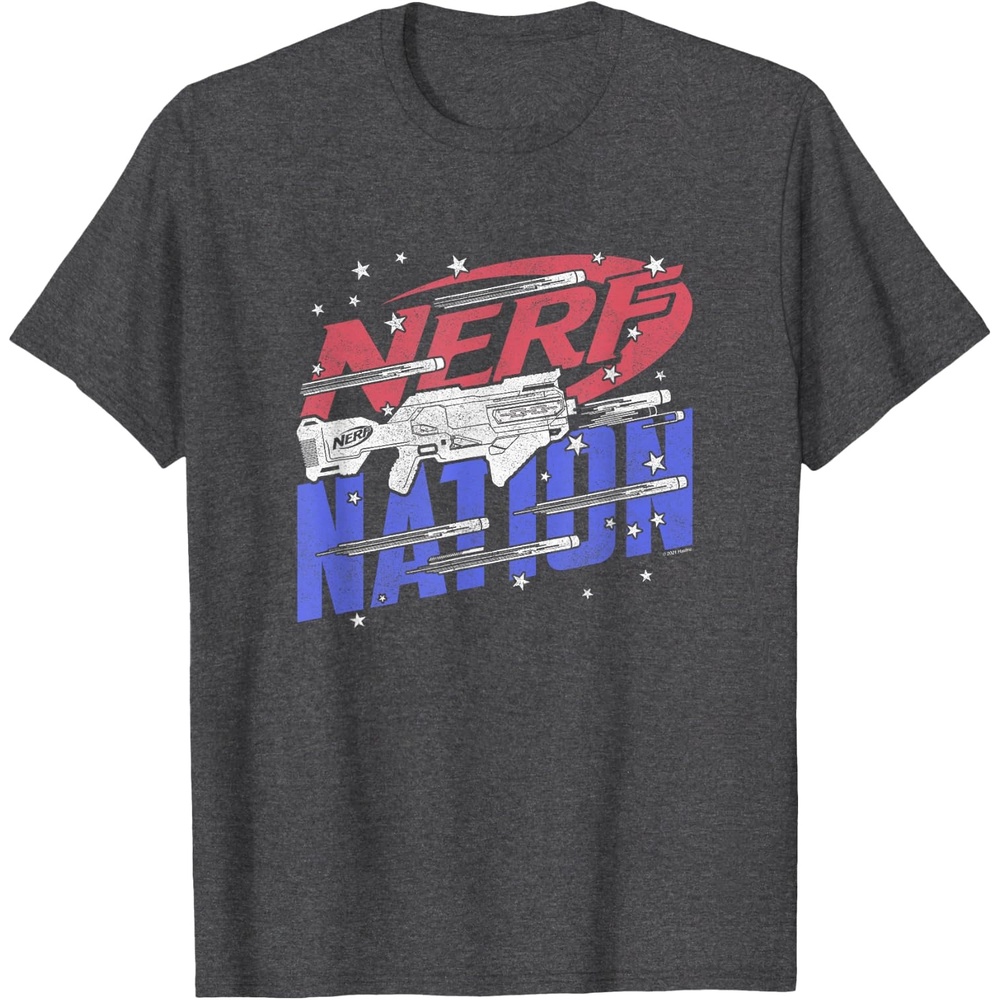 image:imageNerf Nation Americana Blaster TShirtDark Heather Grey