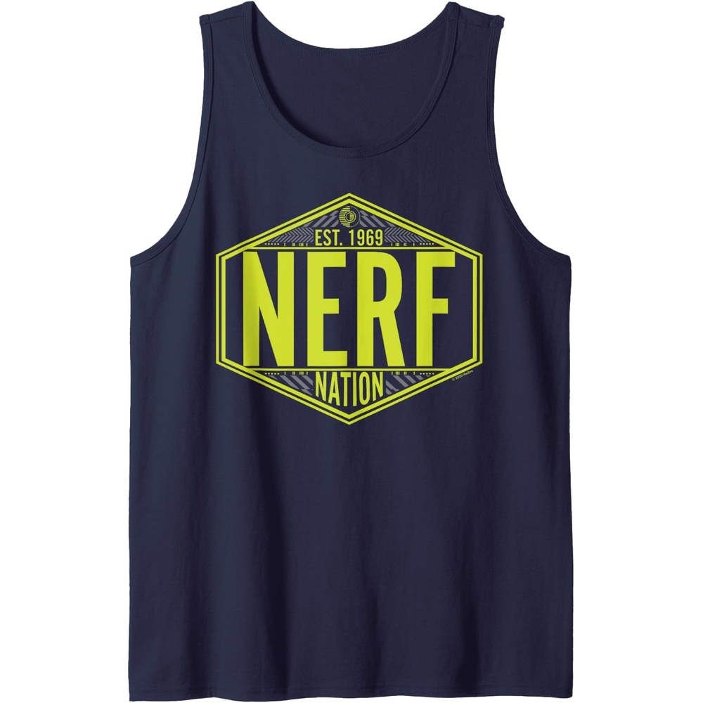 image:imageNerf Nation Est 1969 Neon Badge Logo Tank TopNavy Blue