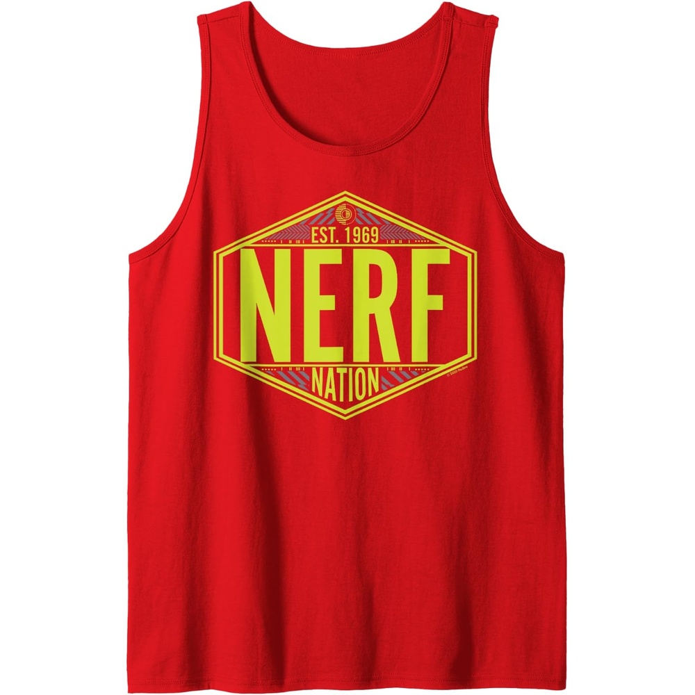 image:imageNerf Nation Est 1969 Neon Badge Logo Tank TopRed