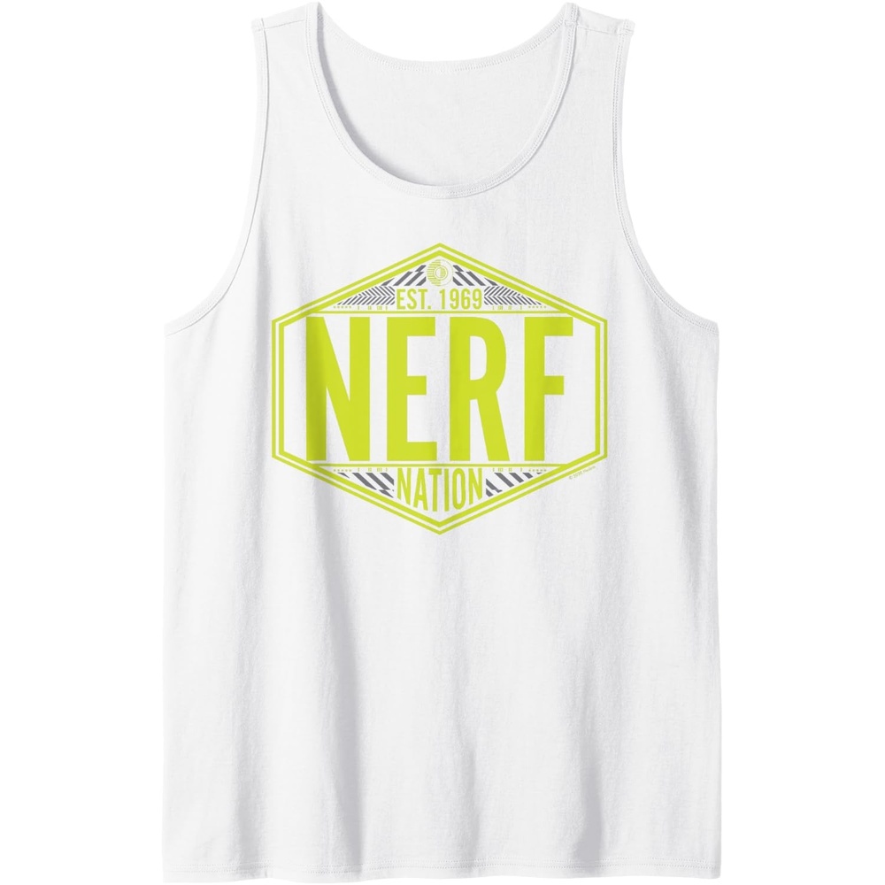 image:imageNerf Nation Est 1969 Neon Badge Logo Tank TopWhite