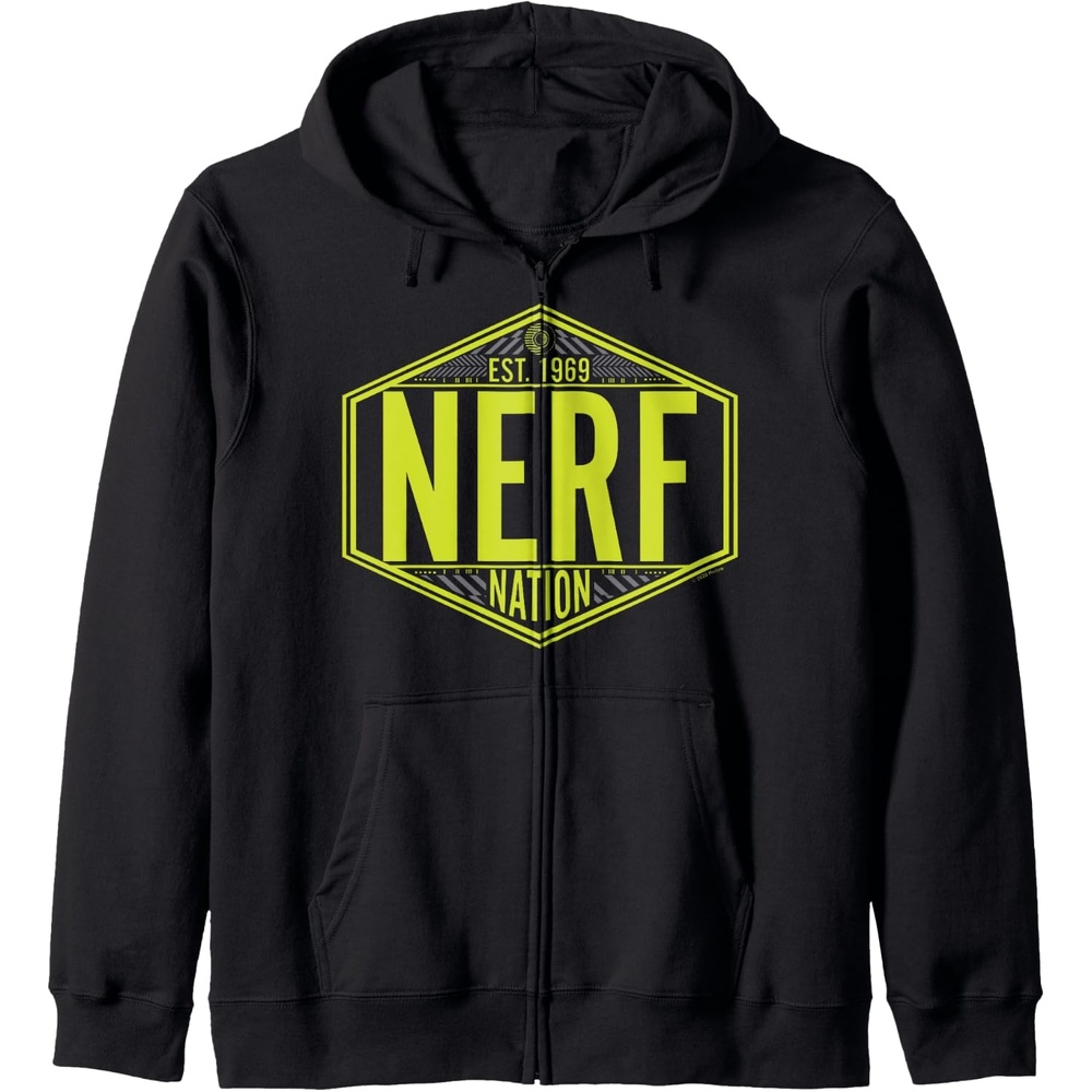 image:imageNerf Nation Est 1969 Neon Badge Logo Zip HoodieBlack