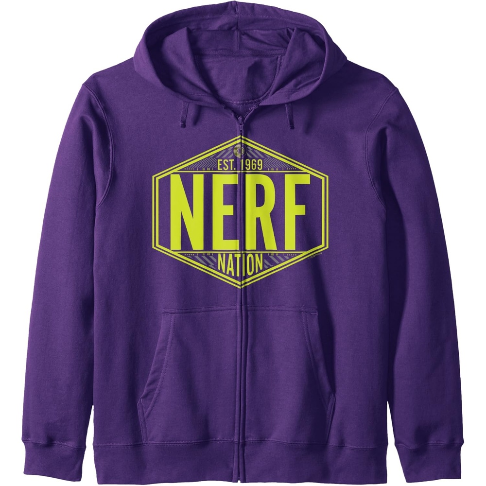image:imageNerf Nation Est 1969 Neon Badge Logo Zip HoodiePurple