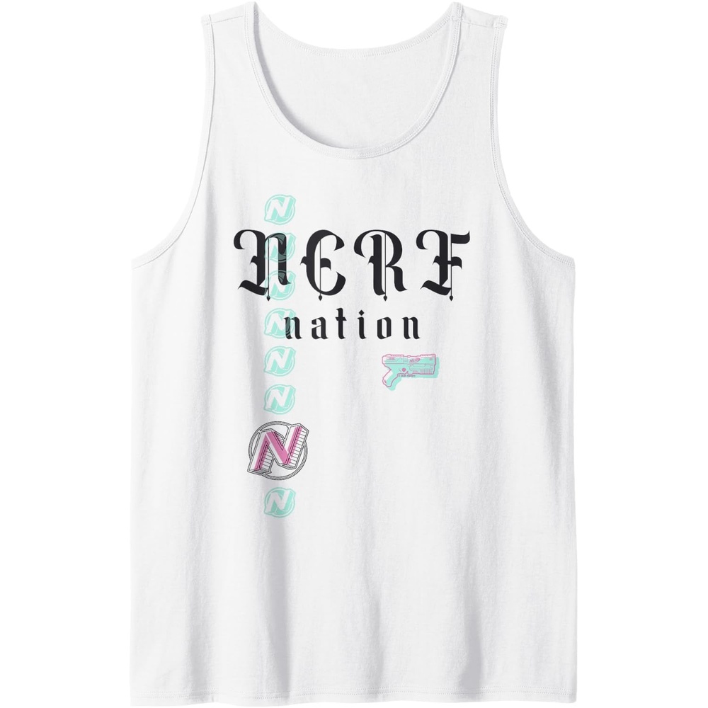 image:imageNerf Nation Logo Stack Blaster Tank TopWhite