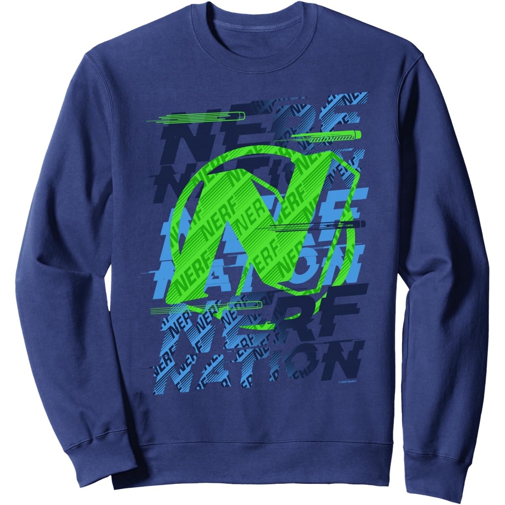 image:imageNerf Nation Logo Stack SweatshirtNavy Blue
