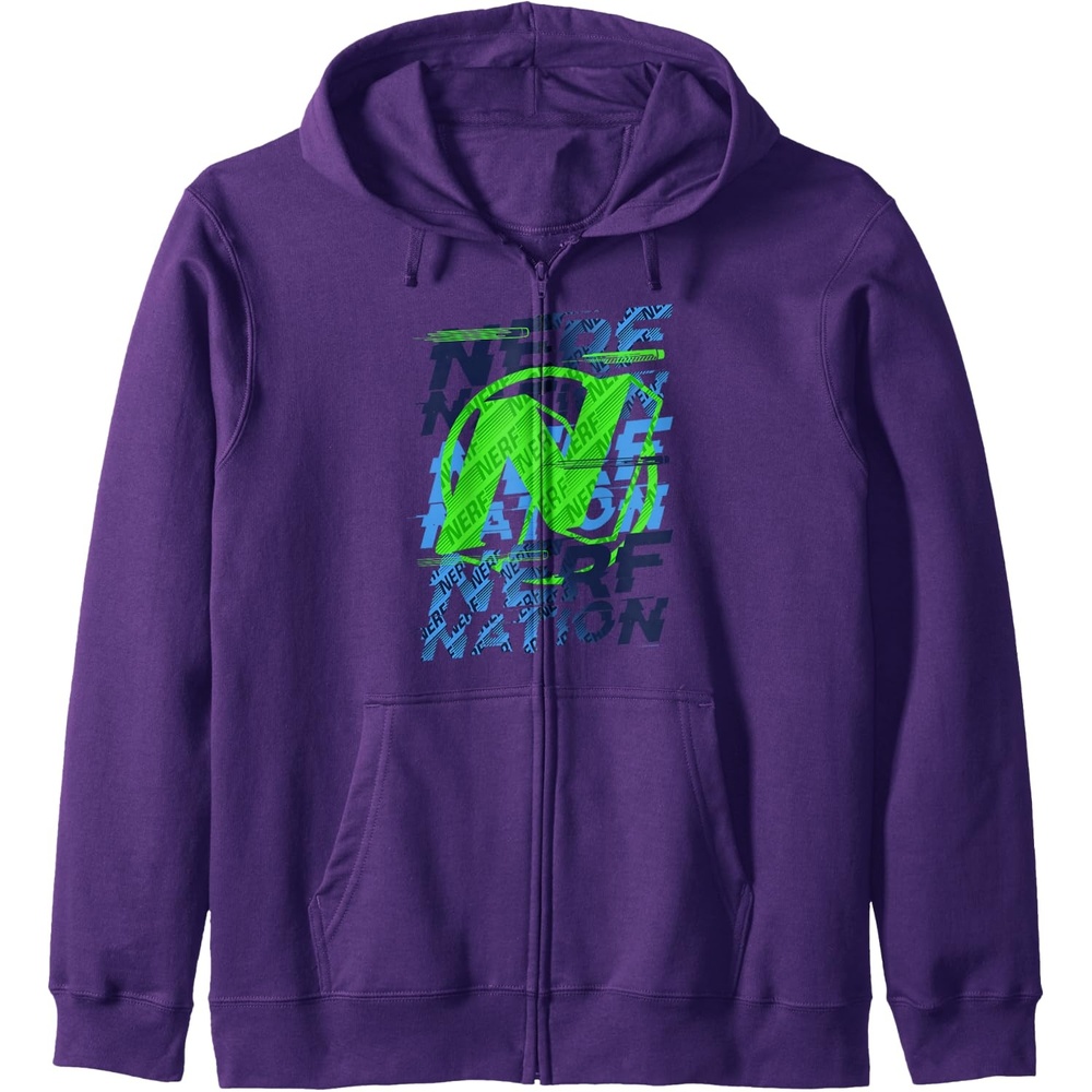 image:imageNerf Nation Logo Stack Zip HoodiePurple