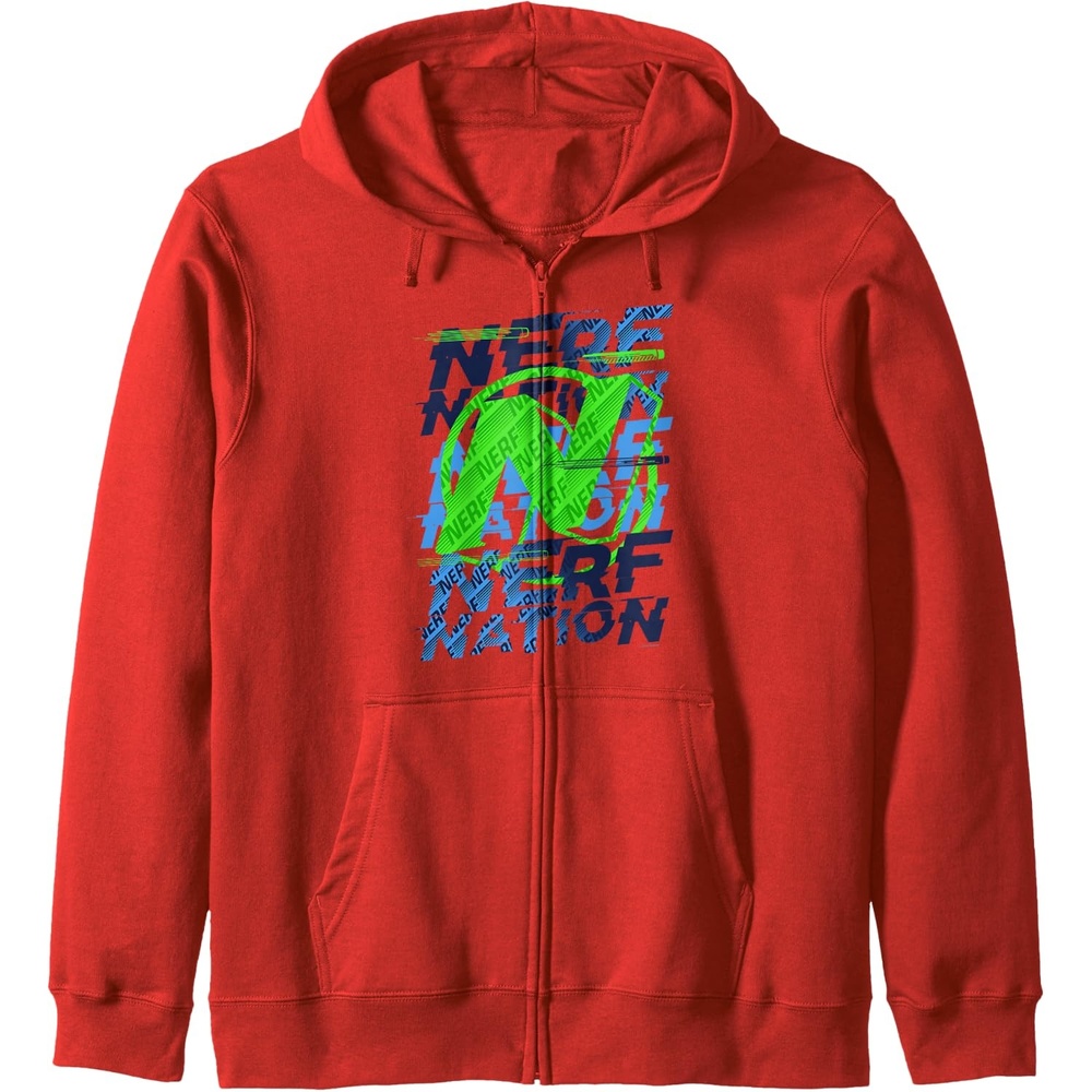 image:imageNerf Nation Logo Stack Zip HoodieRed