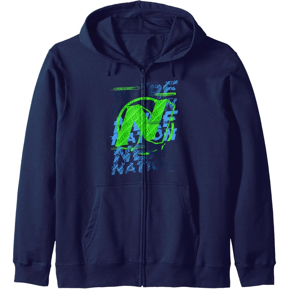image:imageNerf Nation N Logo Stack Zip HoodieNavy Blue