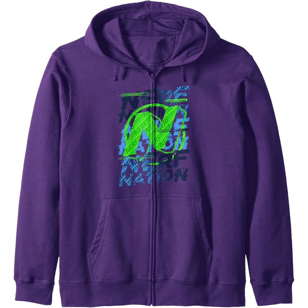 image:imageNerf Nation N Logo Stack Zip HoodiePurple