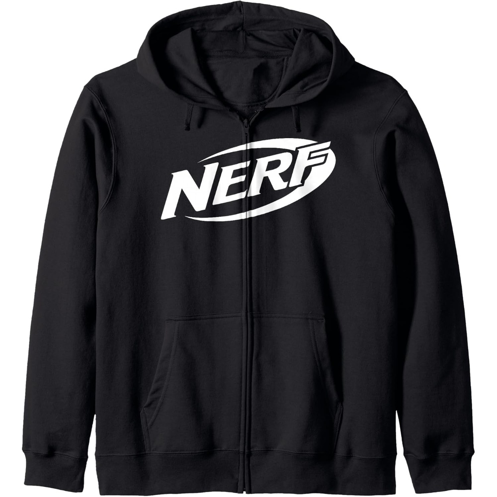 image:imageNerf Simple White Retro Logo Zip HoodieBlack
