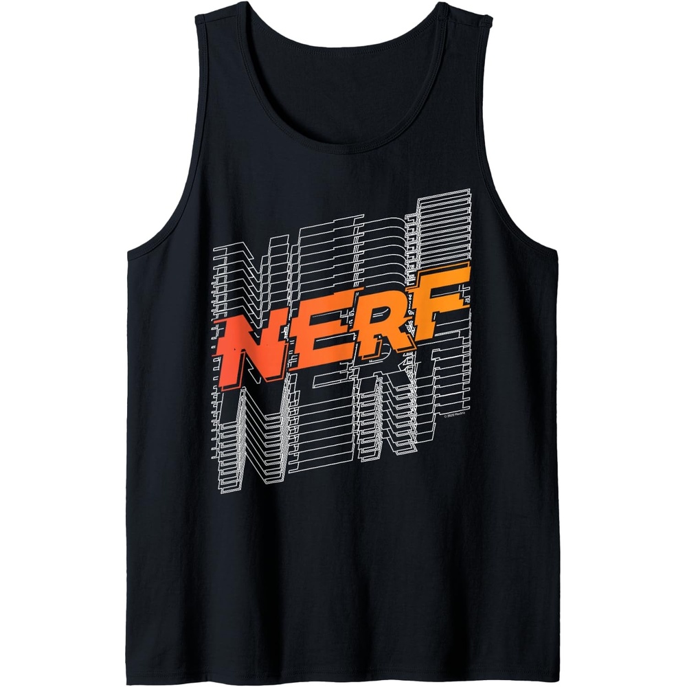 image:imageNerf Stacked Silhouette Retro Nerf Action Logo Tank TopBlack