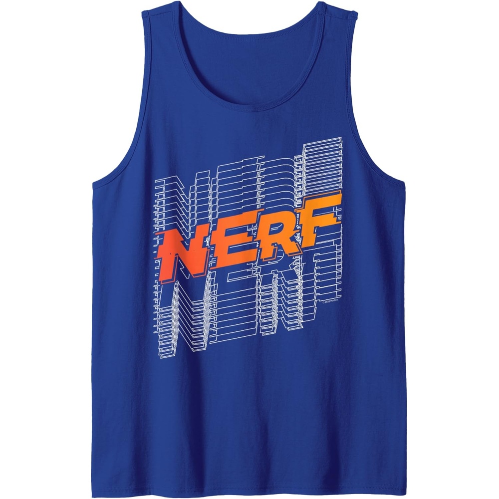 image:imageNerf Stacked Silhouette Retro Nerf Action Logo Tank TopRoyal Blue