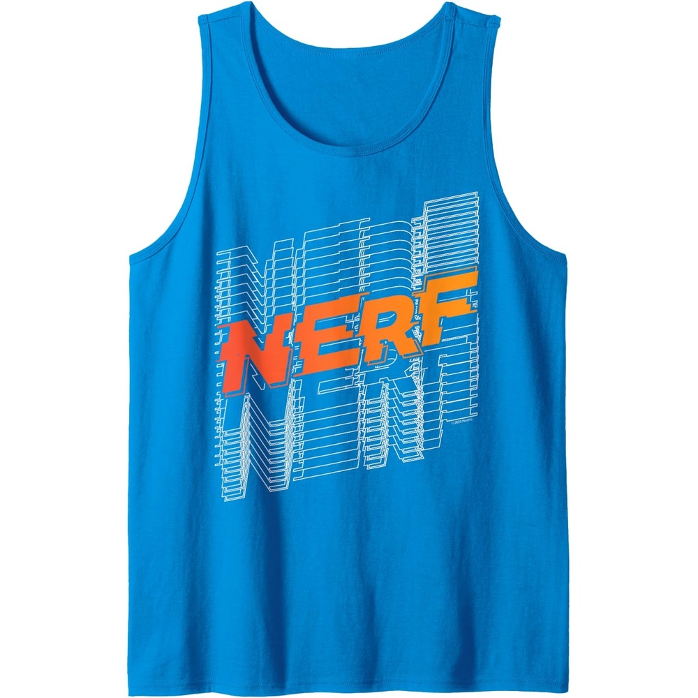 image:imageNerf Stacked Silhouette Retro Nerf Action Logo Tank TopSapphire Blue