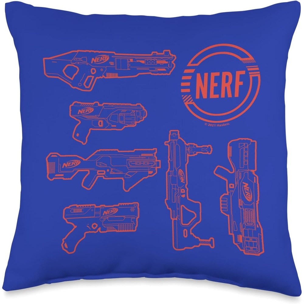 image:imageNerf The Blaster Chart Throw Pillow16x16