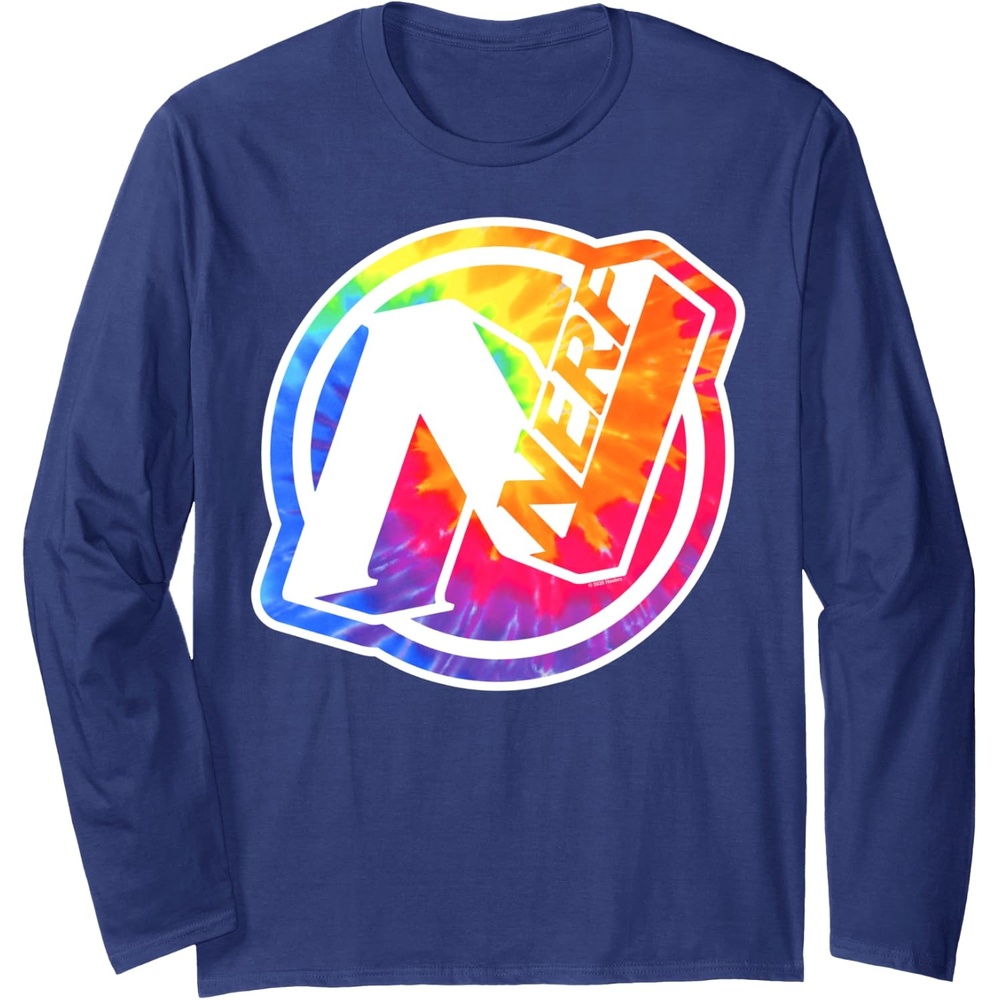 image:imageNerf Tie Dye Logo Long Sleeve TShirtNavy Blue