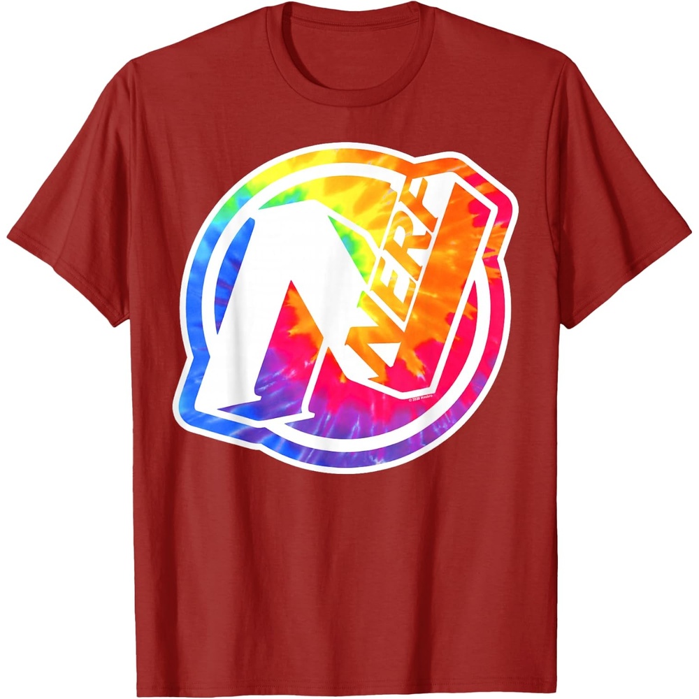 image:imageNerf Tie Dye Logo TShirtCranberry Red