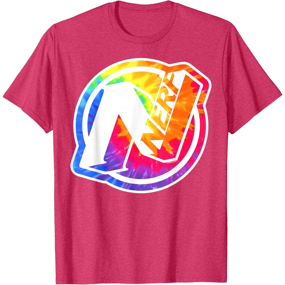 image:imageNerf Tie Dye Logo TShirtRed Heather