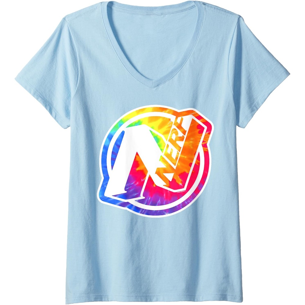 image:imageNerf Tie Dye Logo VNeck TShirtBaby Blue
