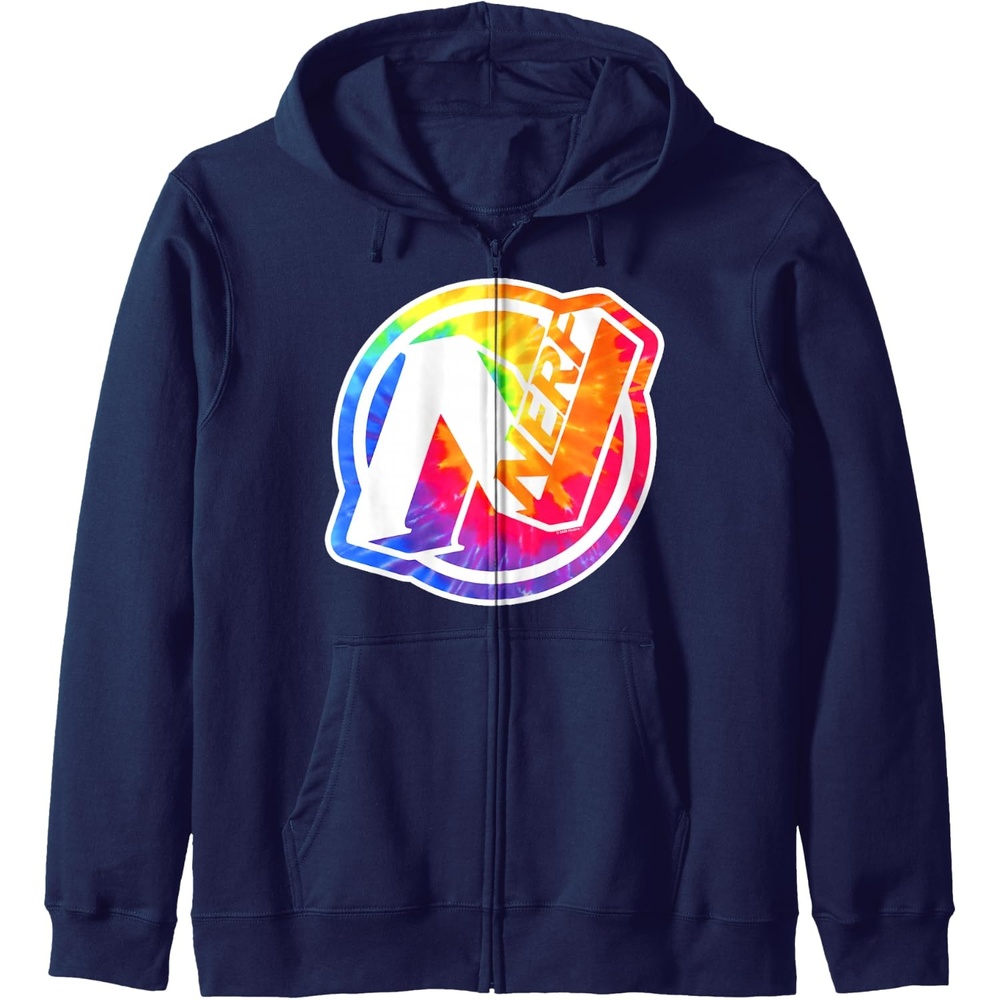 image:imageNerf Tie Dye Logo Zip HoodieNavy Blue