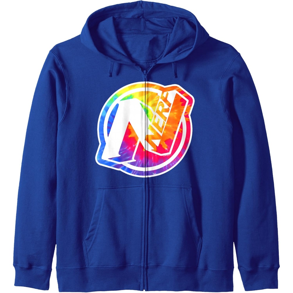 image:imageNerf Tie Dye Logo Zip HoodieRoyal Blue
