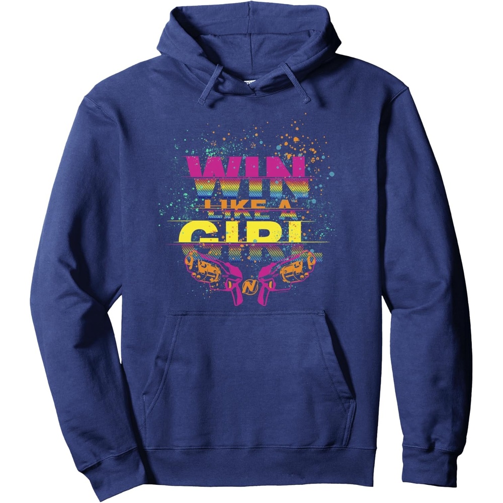 image:imageNerf Win Like A Girl Pullover HoodieNavy Blue