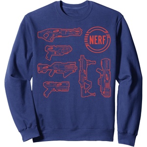 Nerf Blasters Retro Schematic Textbook Outlines Sweatshirt(Navy Blue)