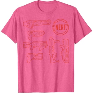 Nerf Blasters Retro Schematic Textbook Outlines T-Shirt(Pink Heather)