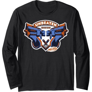 Nerf Blasters Unbeaten Logo Long Sleeve T-Shirt(Black)
