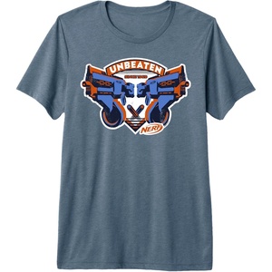 Nerf Blasters Unbeaten Logo Premium Tri-blend T-Shirt(Slate Grey)