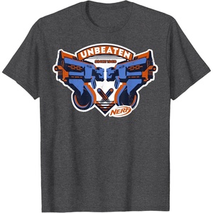 Nerf Blasters Unbeaten Logo T-Shirt(Dark Heather Grey)