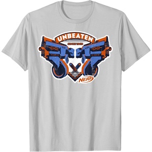 Nerf Blasters Unbeaten Logo T-Shirt(Silver Grey)