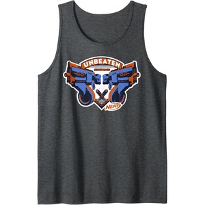 Nerf Blasters Unbeaten Logo Tank Top(Dark Heather Grey)