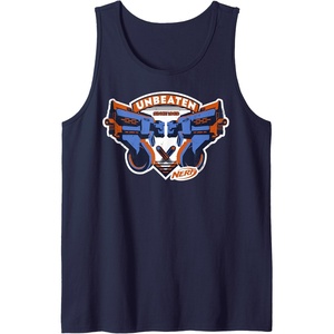 Nerf Blasters Unbeaten Logo Tank Top(Navy Blue)