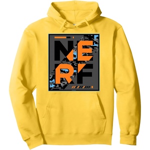 Nerf Camouflage Glitch Poster Pullover Hoodie(Lemon Yellow)